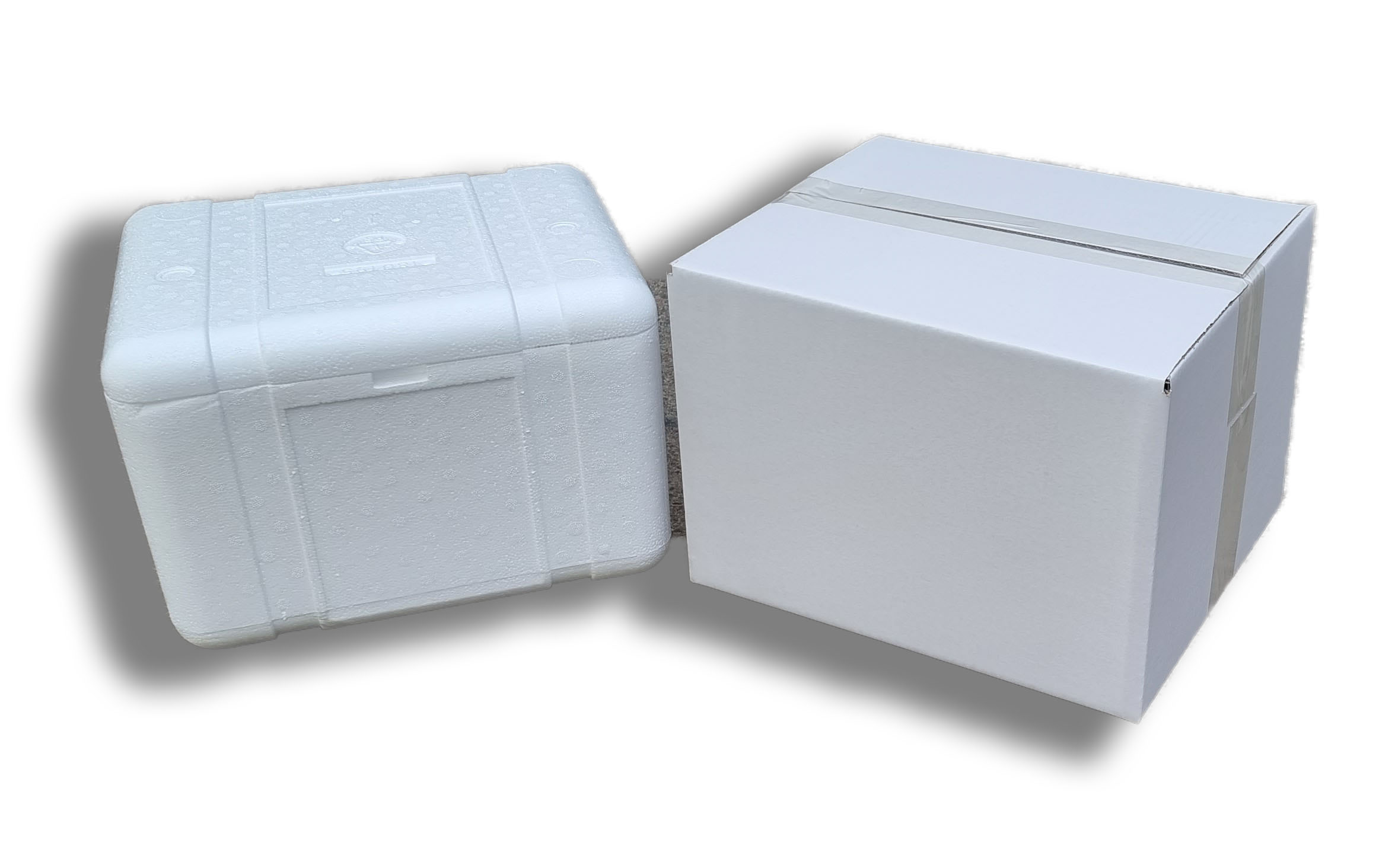 EPS frigolit box för transporter med kolsyreis, torris eller dry ice.